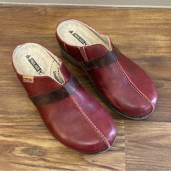 NEW Pikolinos Women's Granada W0w Slip-On Leather Clogs, Arcilla Size 37/6.5-7 - Picture 2 of 9
